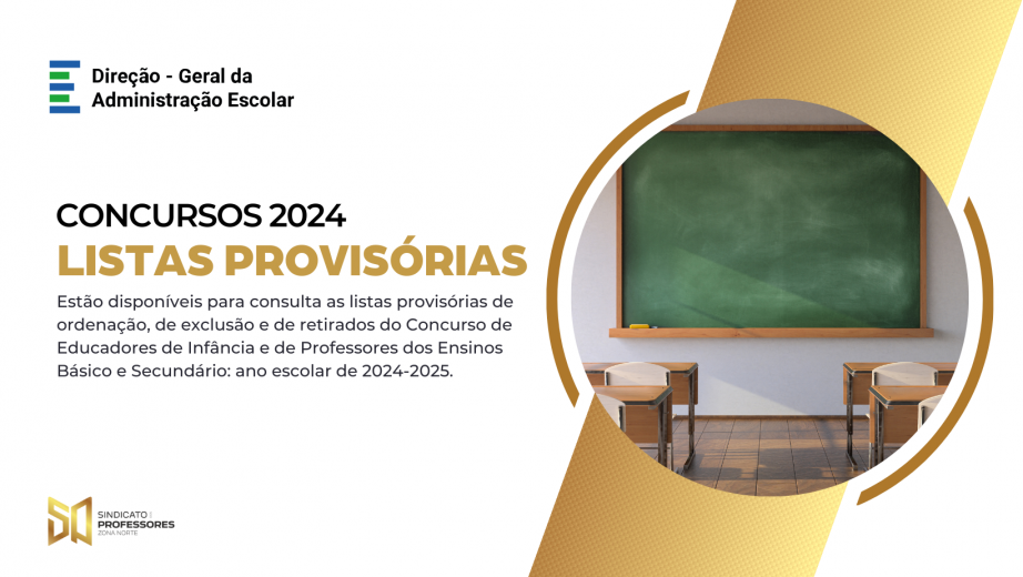 Listas Provisórias dos Concursos Interno e Externo 2024/25